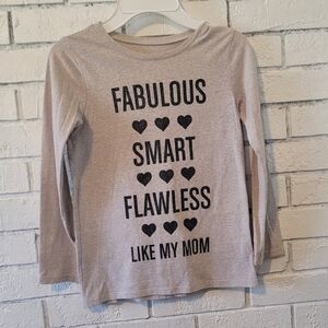 The Children's Place Girls Long Sleeve Graphic Tee - "Like My Mom" - Size M 7/8